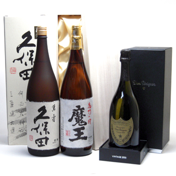 セレクションSAKE福袋3本セット(久保田萬寿1800ml 芋焼酎魔王1800ml桐